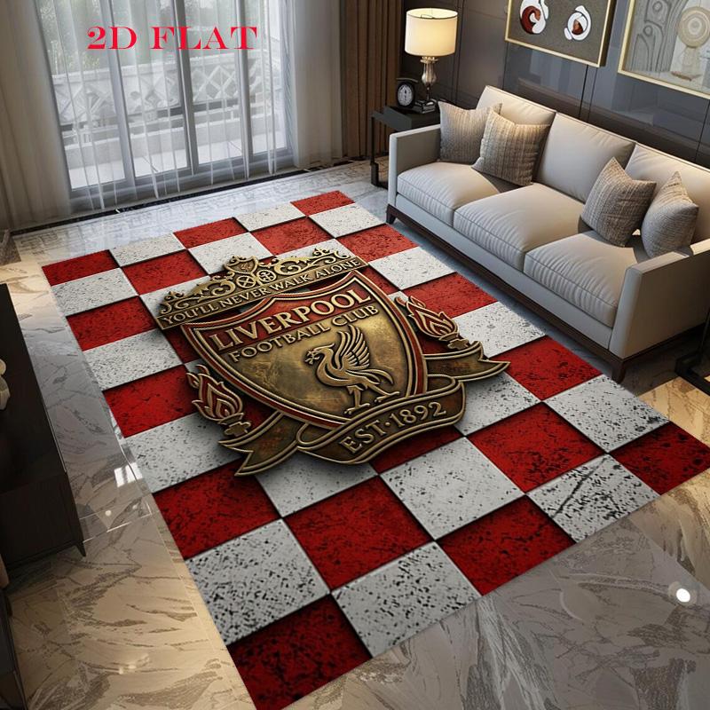 Vintage Liverpool Fc Crest Carpet Floor Mats Living Room And Bedroom Mats Protective Pad Fashion Gift