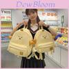 Cute Cartoon Chicken Design Children's Casual Backpack With Plush Pendant For School And Casual Outings