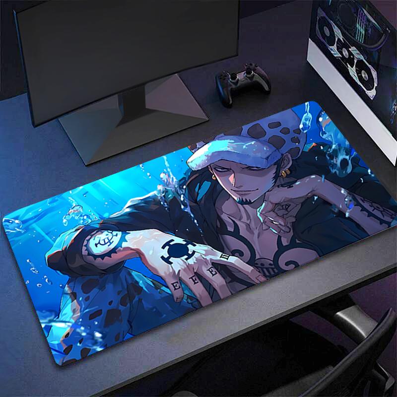 Mouse Pad One Piece Anime Large Rubber Pc Computer Gaming Accessories Mousepad Durable Desk Mat Locking Edge Gamer Carpet