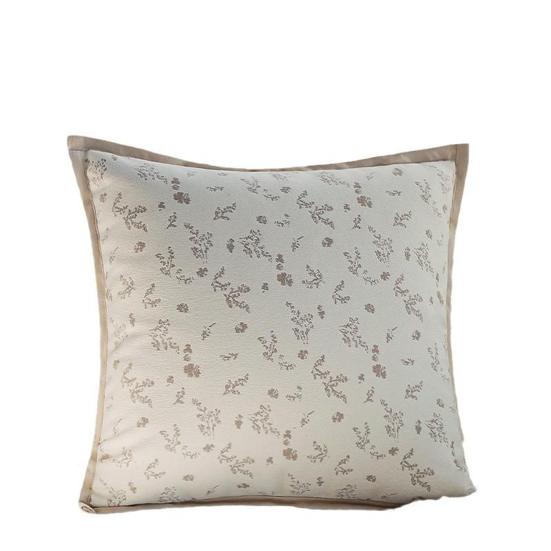 Cream Style Pillow, White Floral Pillow, Pillow Case, Sofa Decorative Pillow Case, Model Room Bay Window Cushion with Core