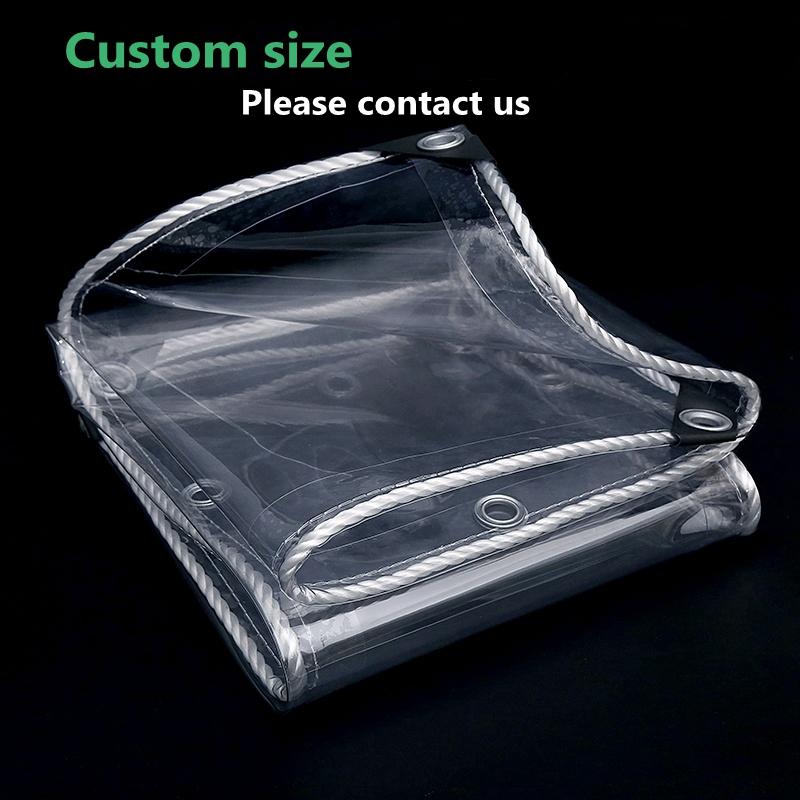 

Thick 0.35mm Transparent PVC Rainproof Cloth Balcony Bonsai Succulent Plants Keep Warm Tarpaulin Pet Dog House Cover Waterproof