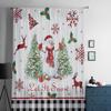 Jul Snögubbe Snöflinga Älg Skira Gardiner För Barn Sovrum Vardagsrum Voile Gardiner Jul Kök Tyllgardin