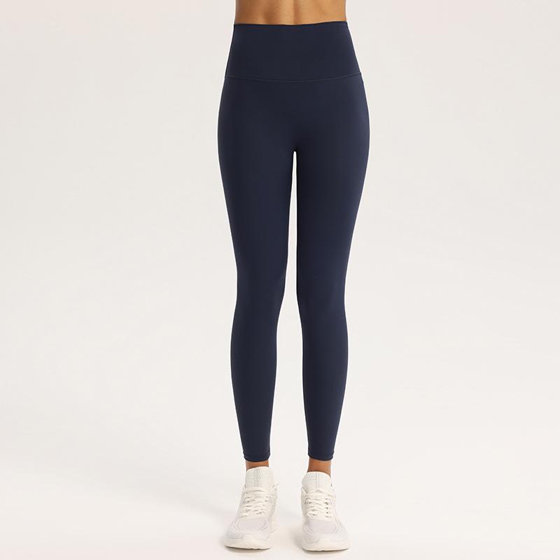 High-Waisted Butt-Lift Sports Leggings - Tummy Control, Quick-Dry Yoga Pants for Women Small темно-синий