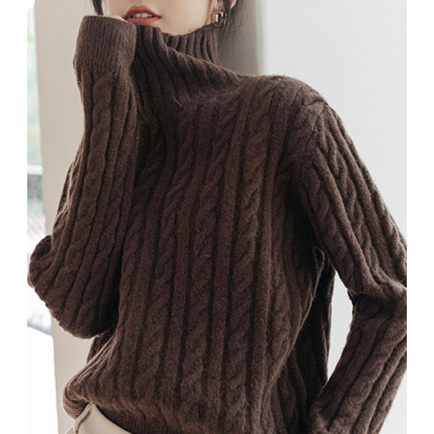 

Водолазка с плетением из плотного плетения, повседневный свитер с длинным рукавом, женская одежда 3XL