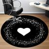 1PC Love Sparkle Office Round Area Rug,  Mat Suitable ForOffice, Under Office Chairs Bedroom Living Room Home Decor, Room Deco