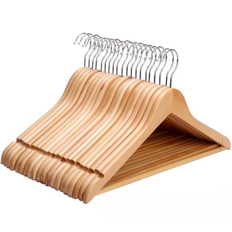 Grucce in Legno per Armadio Confezione da 5/10/15, Gruccia in Legno per Adulti Durevole per Vestiti Pantaloni e Giacche, Porta Abiti di Alta Qualità