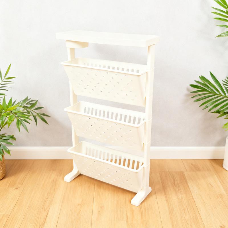 Minimalist Floor-Standing Kitchen Rack: Versatile Storage for Snacks, Produce, and More
