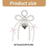 Elegant Pearls Bowknot Heart Charm Pendant Bag Decoration Bows Keychain Keyring Ornament Fashion Accessory For Women