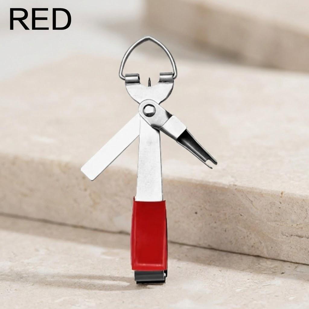 

Рыболовные плоскогубцы 4-в-1 с кусачками для ногтей, точилкой для крючков и резчиком лески. Мультитул для рыболовов красный