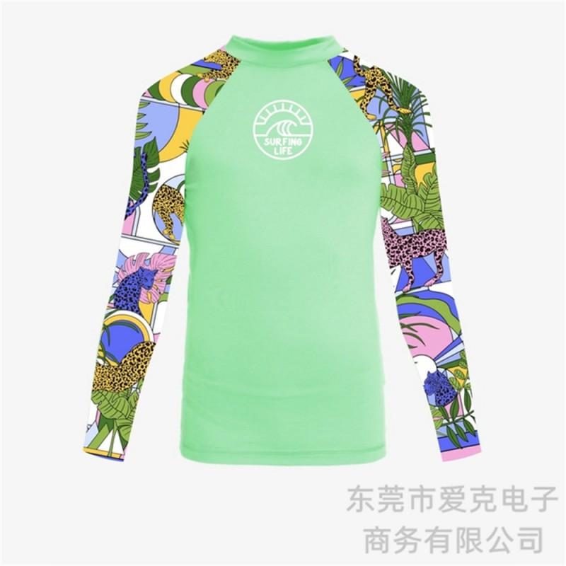 Surfing Suit Long-sleeved Anti-diving Printed Swimsuit Men Women's Sunscreen Snorkeling Jellyfish