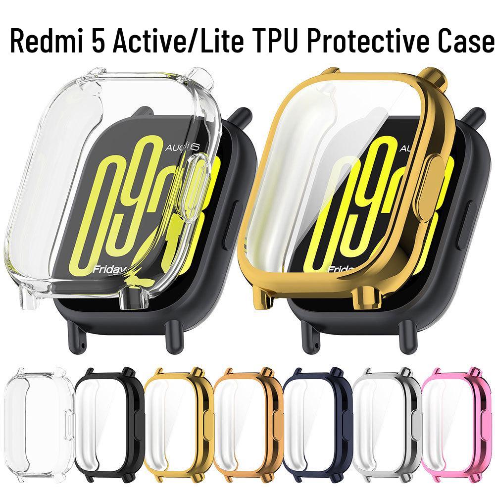 Redmi Watch 5 Active/5 Lite Electroplated TPU Shockproof Waterproof Protective Case