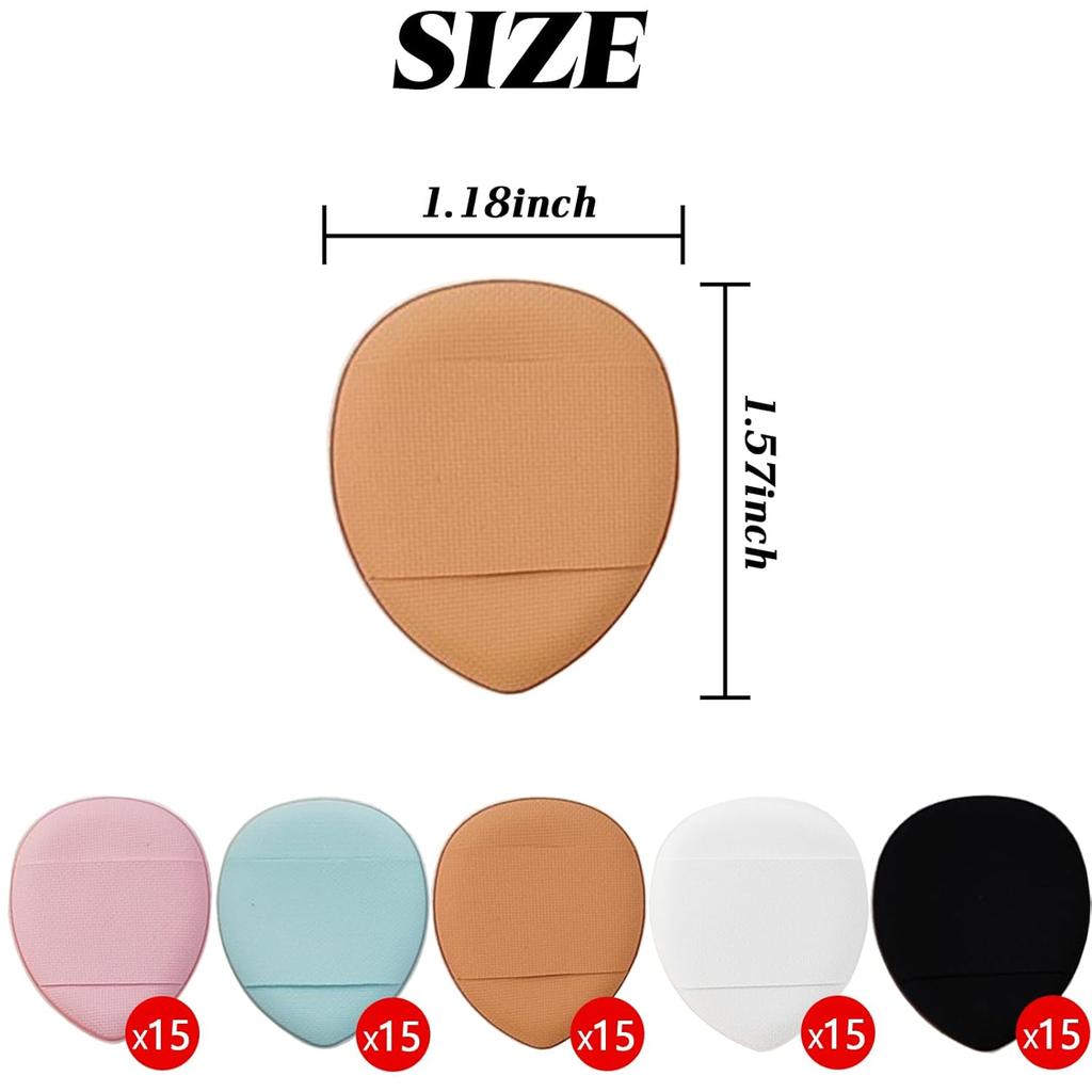 10 Stück Finger Puderquasten Mini Make-up Schwamm Weiche Beauty Make-up Blender Quaste für Foundation Gesichtspuder Unter den Augen Setting Concealer Geschenk für Frauen