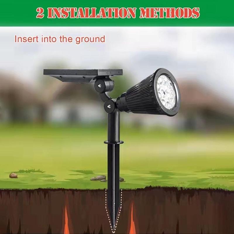 Led Solar Spotlight 7 Color Changing 180 Degree Adjustable Outdoor Garden Landscape Decorative Light