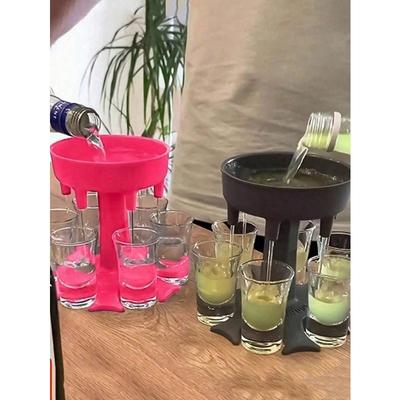 Wine Dispenser with Shot Glass Holder-Creative Beverage Funnel for Party Decoration,Halloween Christmas Themed Serving Tool