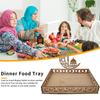 Classic Moon Star Mosque Wooden Eid Food Tray Dessert Fruit Cake Tray Table Decoration For Home Islamic Party Decor Eid Gifts