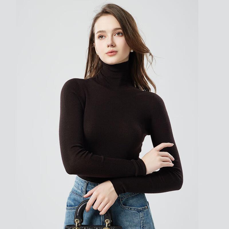 

Women s 100% Wool High-Neck Pullover Sweater L