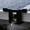 Solar Panel Drainage Clips Roof Solar Panel Frame Cleaning Clamp Photovoltaic Panel Water Guide & Mud Clip Remove Stagnant Water