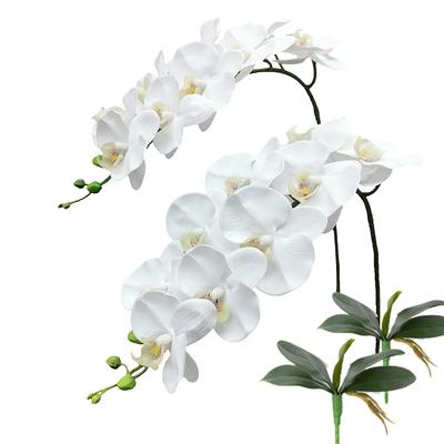 69cm Künstliche Phalaenopsis-Blütenzweige Echte Haptik Falsche Orchideenstiele für Blumengesteck Hochzeitsparty Heimdekoration