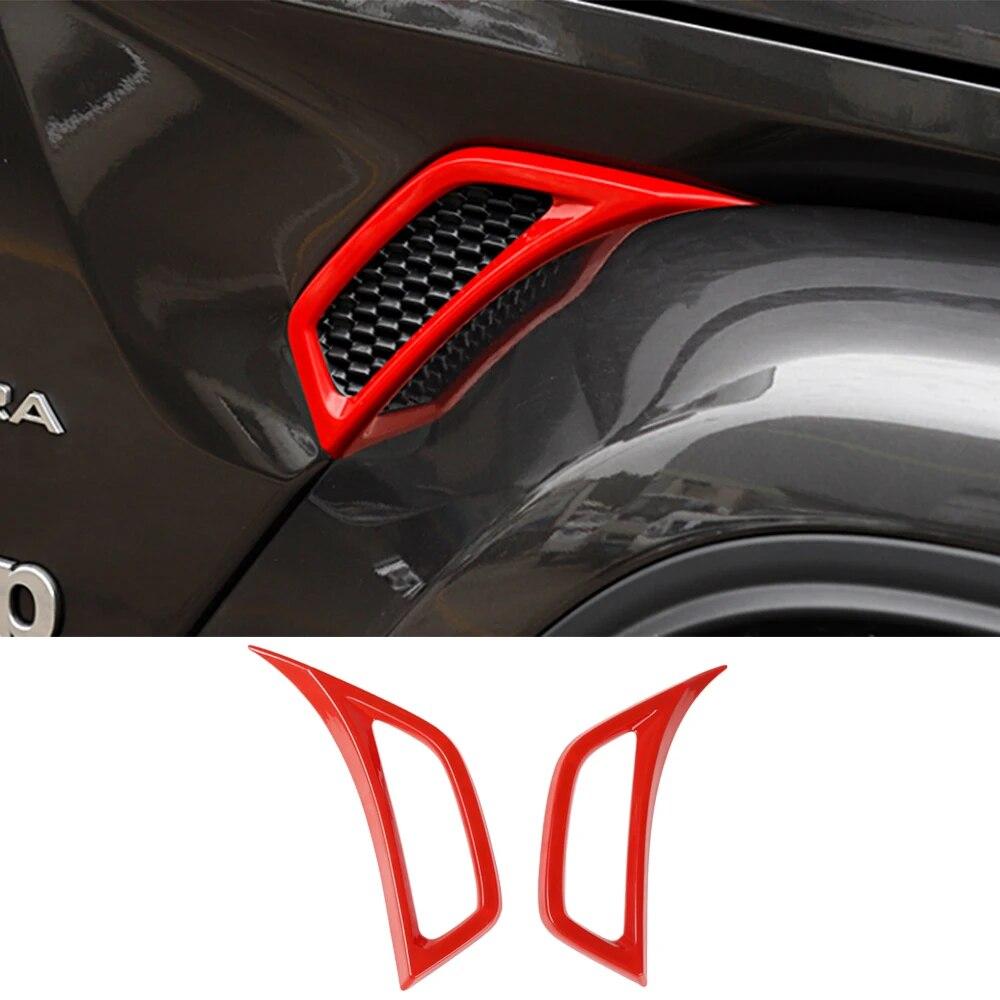 

Колесо автомобиля, боковое вентиляционное отверстие для бровей, украшение для Jeep Wrangler JL Gladiator JT 2018-2023, аксессуары для интерьера красный