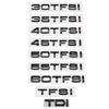 ABS Car 30 35 40 45 50 55 60 TFSI TDI Letters Logo Trunk Badge Emblem Decals Sticker For hot A6 A1 Q3 Q5 Q7 A4 A3 B5 B6 B7 B8