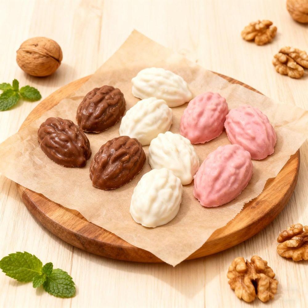 Heat-Resistant Walnut Silicone Molds 18-Cavity Baking Cake Mold New 3D Walnut Cookie Molds  Candy