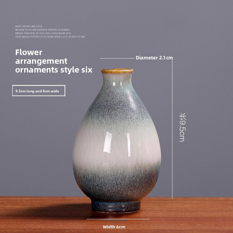 

Modern Ceramic Vase Home Decor Glaze Change European Craft Green Plant Hydroponic Vase