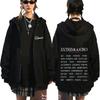 Rock Band EXTREMODURO Tour Zip Up Hoodie Men Women Fashion Hip Hop Zip Up Jacket Unisex Zipper Sweatshirt