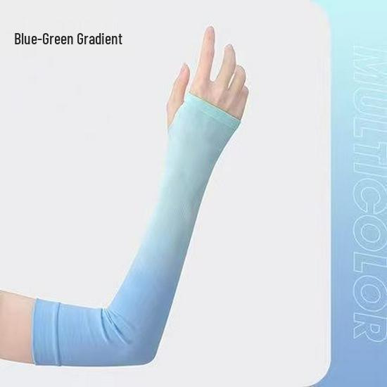 Unisex Summer Gradient Ice Silk UV Protection Cycling Sleeves