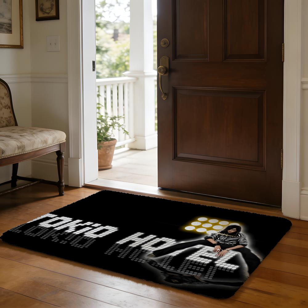 Tom KKaulitz TTokio HHotel Band Floor Mat Soft Flannel Absorbent Mat Non-Slip Rug Home Bedroom Bathroom