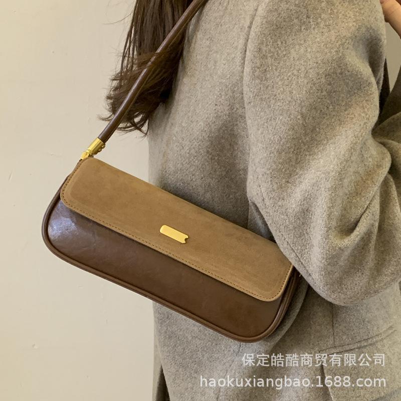 Large-capacity Bag Women's Autumn and Winter Versatile 2025 New Simple Korean Version Niche Design Single Shoulder Underarm Bag Method Stick Bag