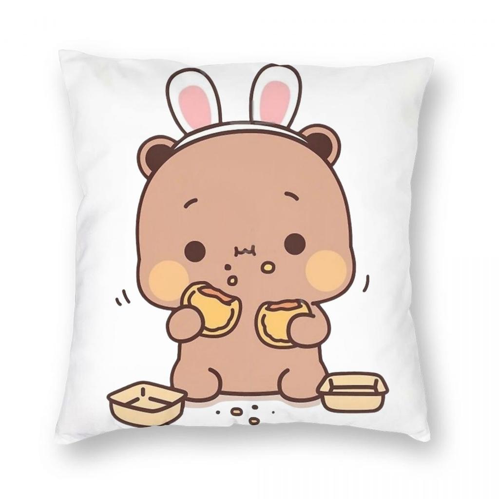 Bubu Dudu Xmas Christmas Pillowcase Printed Fabric Cushion Cover Decor Throw Pillow Case Cover Car Zippered 18''