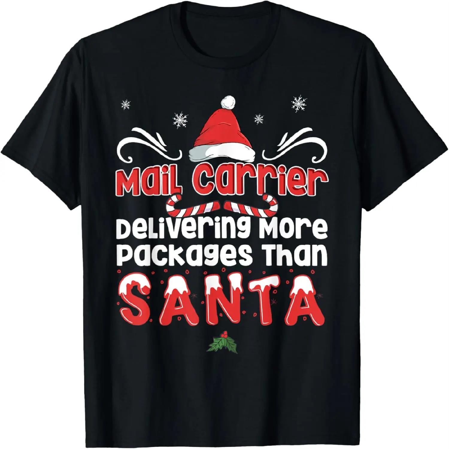 Mail Carrier Delivery - Funny Christmas Santa lover X-mas T-Shirt XXXXXL разноцветный