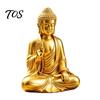 Mindfulness Gift for Friends 3D Printed Golden Buddha Statue, Sitting Shakyamuni Figurine, Sculpture Elegant Gold Statue with Serene Expression