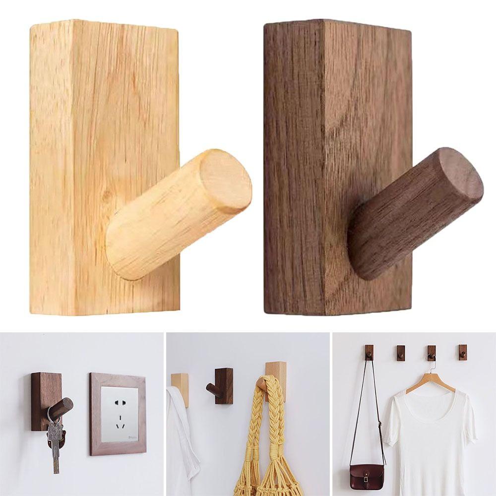 Sturdy Wall Hook Wood Bag Hook Durable Hat Hook