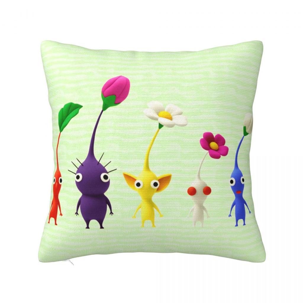 All Pikmin Pillow Case Cushion Cover Square Pattern Pillow Cover Kawaii Pillowcases For Sofa Home Decoration