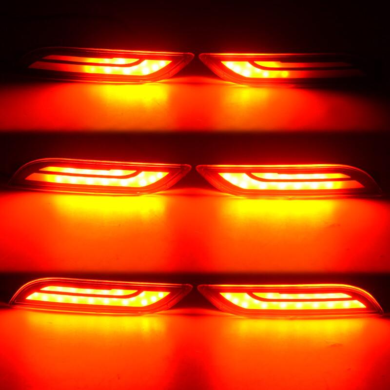 Smoked LED Rear Reflector Tail Brake Turn Signal Lights For 2018-20 Toyota Camry