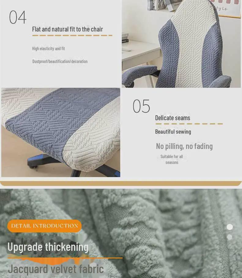 Elastischer grenzüberschreitender Gaming-Stuhlbezug - Staubdichter Doppelsitzer Büro-/Computerstuhl Drehstuhlbezug