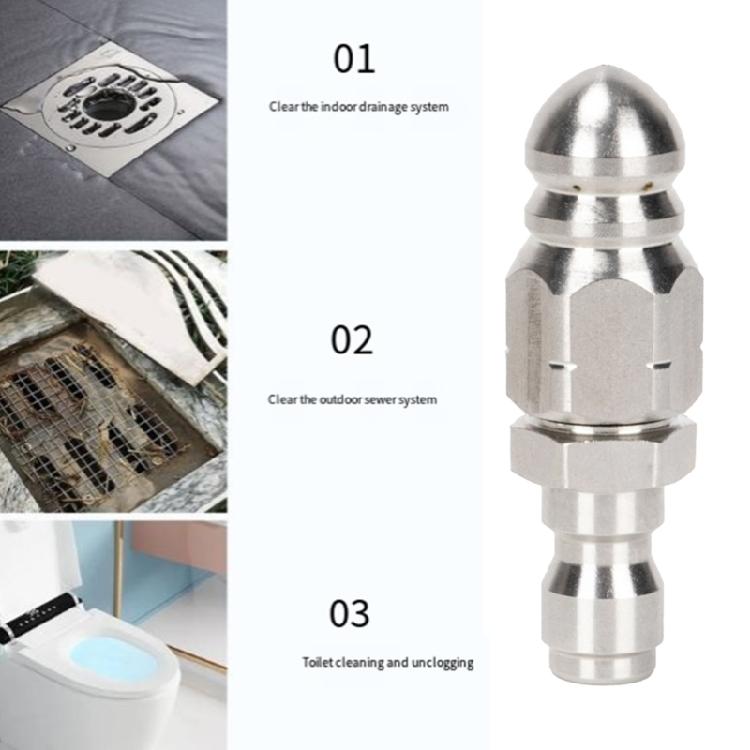 Strong Metal Pipe Cleaning Nozzle 1/4 Inch Thread Designs High Pressure Water Jet Nozzle Upgrades for Debris Removal