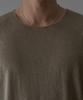 Baulopeulodeogteu Tencel Ribbed Boat Neck Knit Tee [Brown]