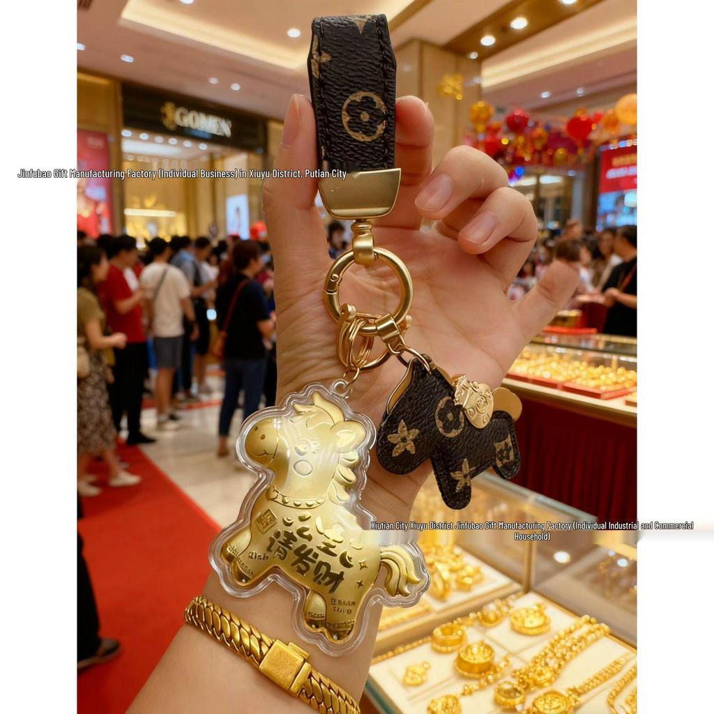 999 Reingold Jahr des Pferdes Handy-Lanyard Schlüsselanhänger - Kreativer Anhänger Geschenk für Reichtum & Wohlstand