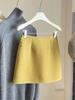 Korean Style Elegant Slimming A-line Woolen Skirt - Women's High Waist Anti-Exposure Short Skirt for Autumn/Winter 25