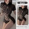 Sexy Lace Slit See through Cheongsam Uniform Pure Desire Temptation Erotic Underwear Passion Non Stripping Sleepwear Set
