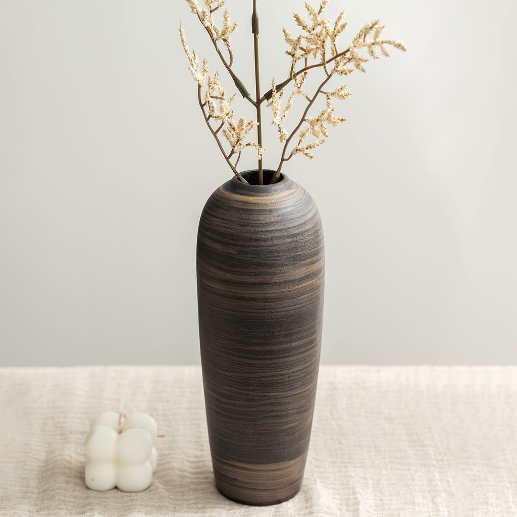 1 Wabi-Sabi Textured Ceramic Vase Home Decor for Instagram Lovers Trendy Ornament, Popular Home Accessory