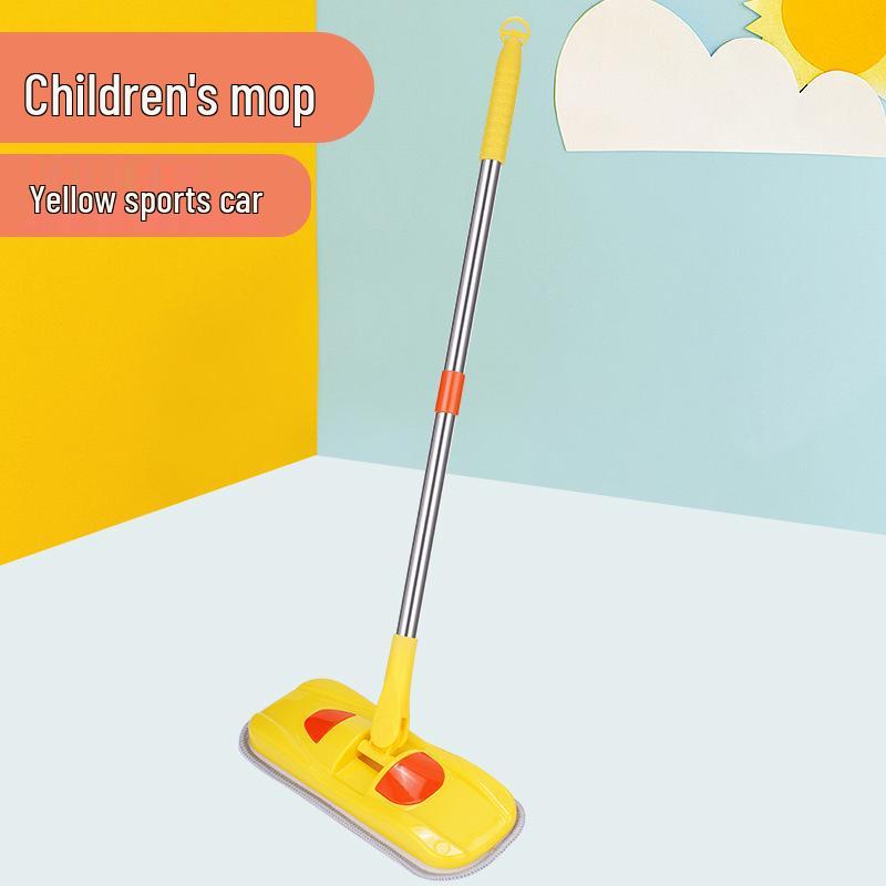 Kids' Cat-Themed Cleaning Set: Mini Broom, Dustpan, and Mop for Playhouse and School