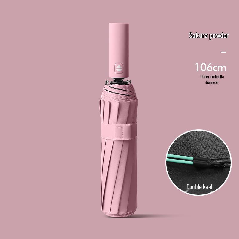 Custom Logo Automatic Three-Fold Umbrella: Sun & Rain Protection, Advertising and Gift Use