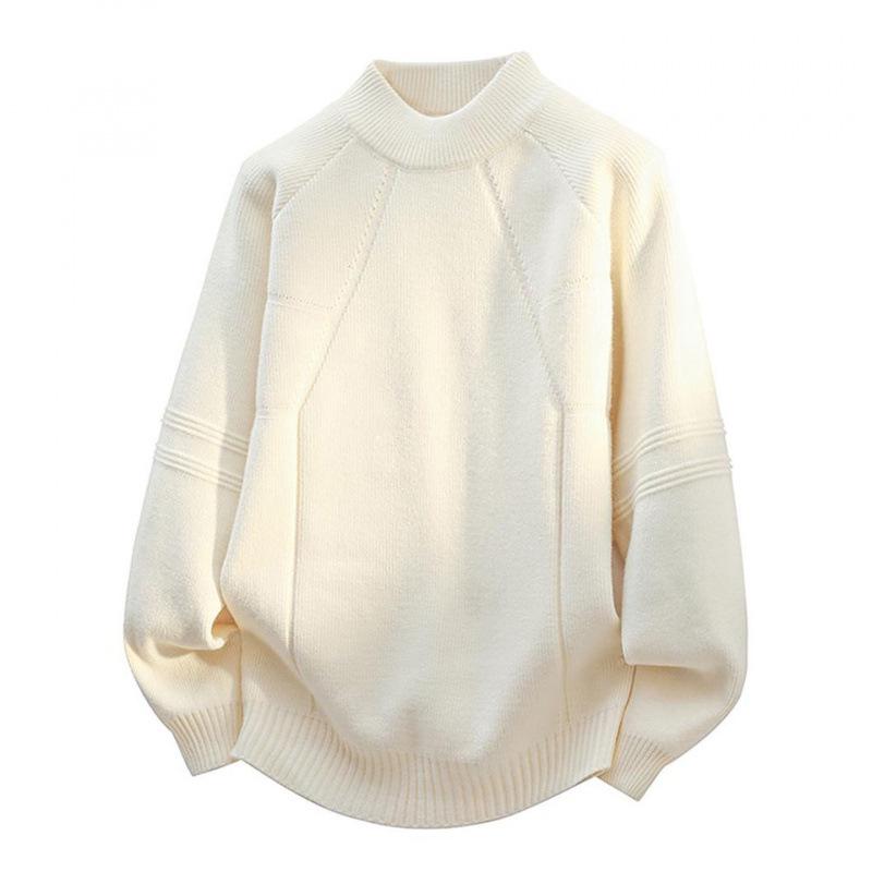 European Style Half-Zip Sweater, Men's Versatile Knitwear for Autumn/Winter, Old Money Look, High-End Business Attire.