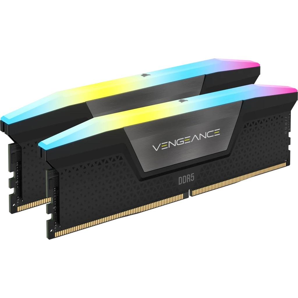 CORSAIR Desktop PC Memory VENGEANCE DDR5 Series AMD EXPO Intel XMP Memory Kit 32GB Black x CMK32GX5M2B6400Z36 DDR5-6400MHz & [16GB 2]
