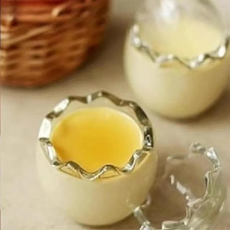 Eggshell Bowl Dessert Pudding Tableware Dish Pretty Fruit Plate Food Thermal Soup Steamed Egg Bowl French Glass Kitchen Utensils