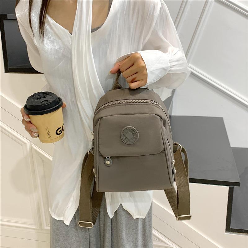 Mini Small Bag Oxford Cloth Backpack Women's New Waterproof Versatile Solid Color Lightweight Backpack Lightweight