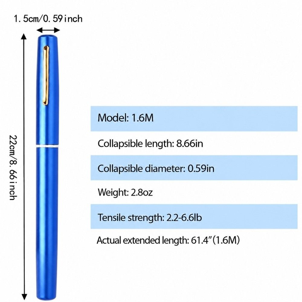 Collapsible Fishing Reel Combo Pen Shape Fishing Rod Set Portable Fishing Pole Kit  For New Anglers